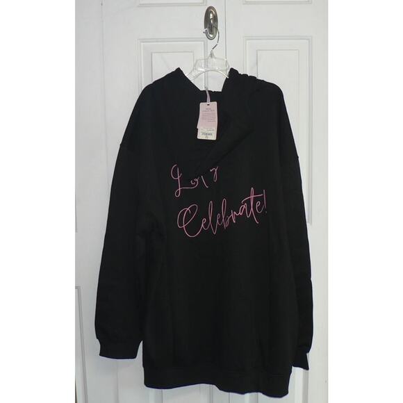 Johnny Wujek Men's Big & Tall Full Zip Hoodie in Black Pink Prism 3XLT $79 - Picture 3 of 4